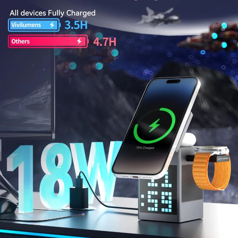 Electra 6 in 1 Magnetic Wireless Charger & Speaker